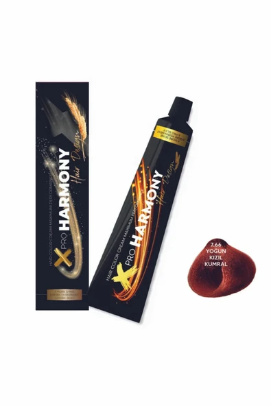 X PRO HARMONY X PRO HARMONY Profesyonel Saç Boyası No:7/66 Yogun Kızıl Kumral ürün görseli 1