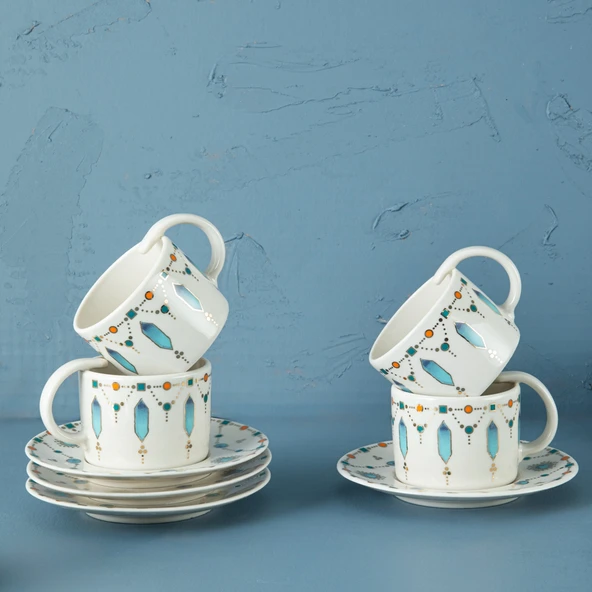 Aryıldız Blue Diamond 12 Parça 6 Kişilik Kahve Fincan Takımı 100 ml ürün görseli 1