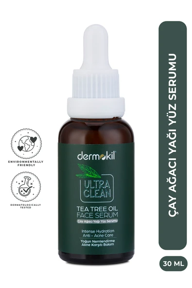 DERMOKİL DERMOKİL Çay Ağacı Yağı Yüz Serumu (Arındırıcı ve Akne Karşıtı) 30 ml ürün görseli 1