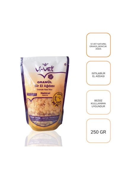 Vİ-VET Vİ-VET Naturel Inci Boncuk Granül Sir El Ağdası Yağ Spatula Lif Kalemparf Seti - Resim 2