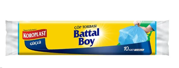 Koroplast Battal Mavi Çöp Torbası 72x95cm 10lu x 3 Adet ürün görseli 1
