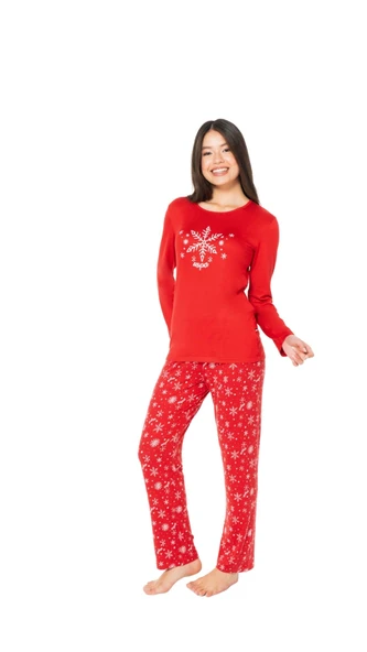 Us Polo Kadın Uzun Kol Pijama Takım 20151 - Resim 2