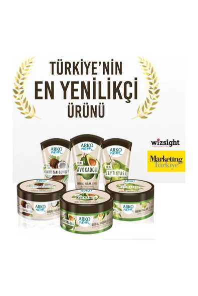 ARKO ARKO Nem Değerli Yağlar Avokado Yağlı Nemlendirici Krem 250 ml & 60 ml - Resim 5