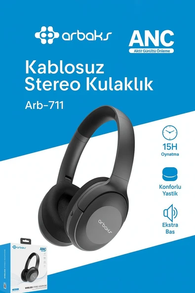 ARBAKS ARB-711 KABLOSUZ STEREO KULAKLIK ürün görseli 1