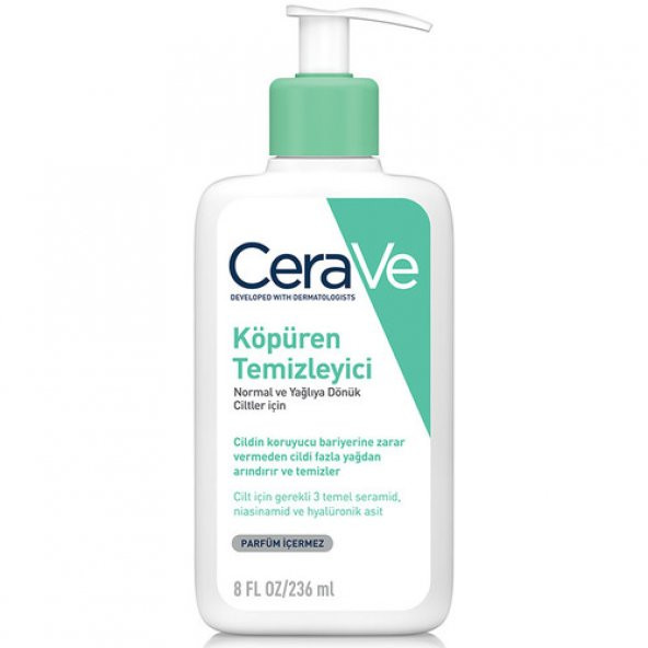 Cerave Foaming Cleanser Normal & Yagliya Dönük Ciltler Için 236 ml