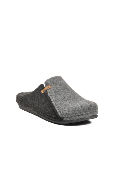 Aspor Gri Siyah Erkek Ev Terliği - Resim 3