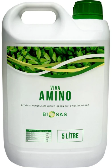 Biosas Viva Amino 5 LTBitkisel Menşeli Aminoasit İçeren Sıvı Organik Gübre ürün görseli 1