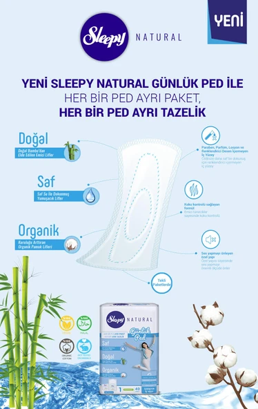 Sleepy Günlük Ped 17 AL 15 ÖDE Natural Normal 80'li ve ROSIE oda kokusu - Resim 3
