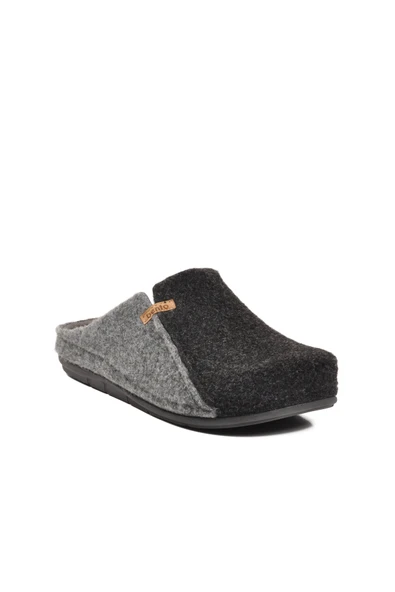 Aspor Siyah Gri Erkek Ev Terliği - Resim 3