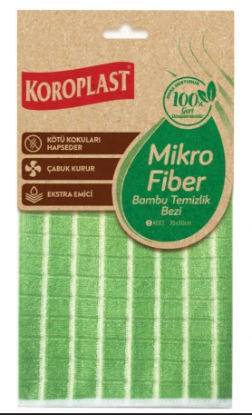 Koroplast Bambu Mikrofiber Temizlik Bezi x 3 Adet ürün görseli 1
