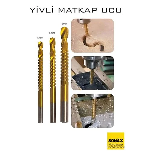 Yivli Matkap Ucu HSS Spiral Yivli Kademeli Matkap Ucu Metal Ahşap Plastik 5-8 mm ürün görseli 1