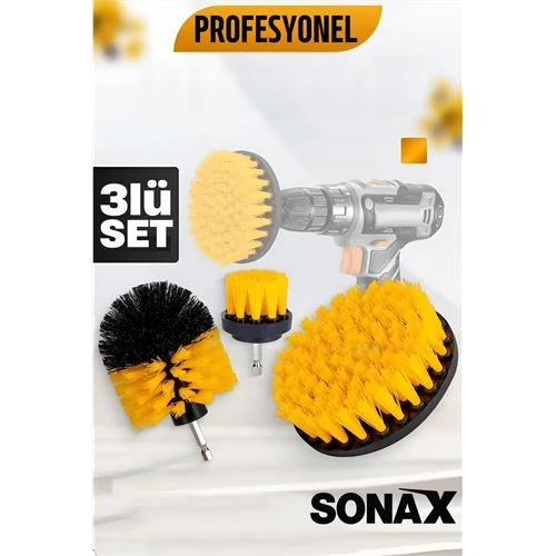 Matkap Fırçası - Matkap Ucuna Takılan Fırça Seti Sonax - Profesyonel Temizlik Fırçaları ürün görseli 1