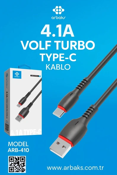 ARBAKS ARB-410 TURBO TYPE-C 4.1A KABLO ürün görseli 1
