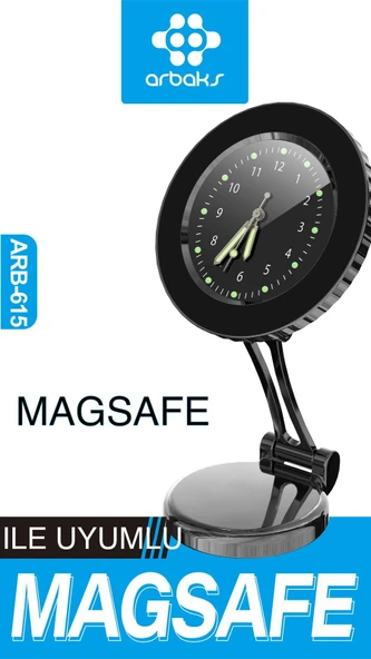 ARBAKS ARB-615 MAGSAFE MASA ÜSTÜ SAATLİ TELEFON TUTUCU ürün görseli 1