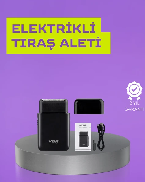 Kart Tasarımlı Şarjlı Tıraş Makinesi | 2 Başlıklı Hassas Kesim ürün görseli 1