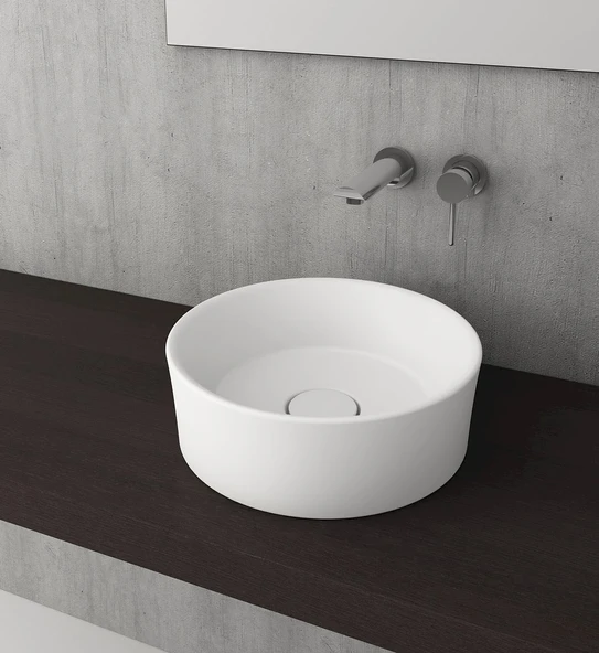 Bocchi Vessel Yuvarlak Çanak Lavabo 38 CM P. Beyaz 1174-061-0125 ürün görseli 1