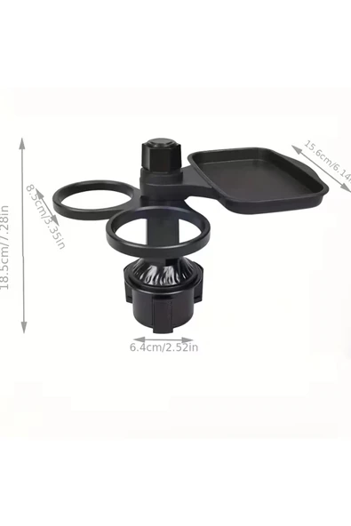 Çok Fonksiyonlu Araç İçi Bardak Tutucu & Telefon Standı - Ayarlanabilir Küçük Yemek Tepsisi CZ-94240 - Resim 5