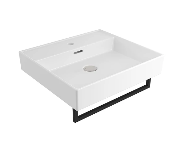 Bocchi Milano 1644-001-0126 Tezgahüstü Lavabo Parlak Beyaz 50 CM - Resim 3