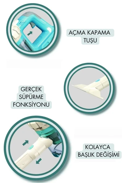 Vardem Dikey Elektrik Süpürgesi 3IN1 Yeşil-Gri ( LS8807Q ) - Resim 2