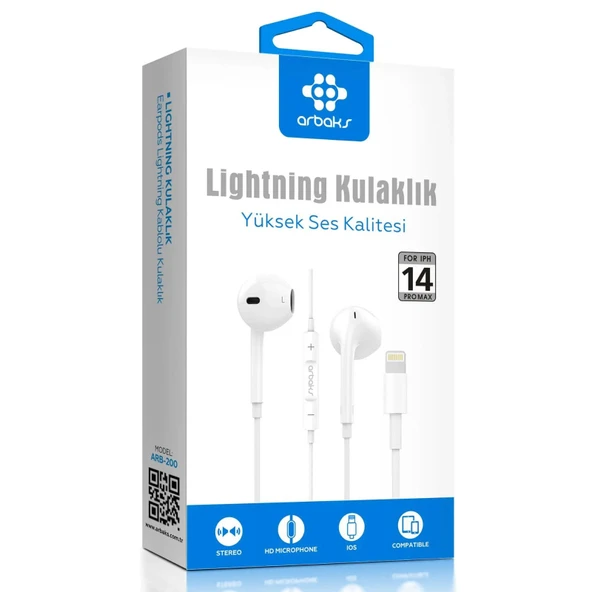 ARBAKS ARB-200 KABLOLU STEREO KULAKLIK,HD MICROHONE IOS ürün görseli 1