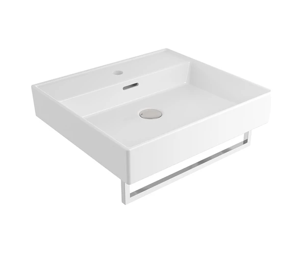 Bocchi Milano 1644-001-0126 Tezgahüstü Lavabo Parlak Beyaz 50 CM - Resim 2