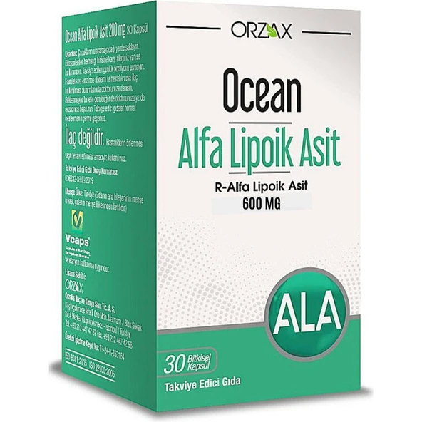 Ocean Alfa Lipoik Asit 600 Mg 30 Kapsül 3 Adet ürün görseli 1