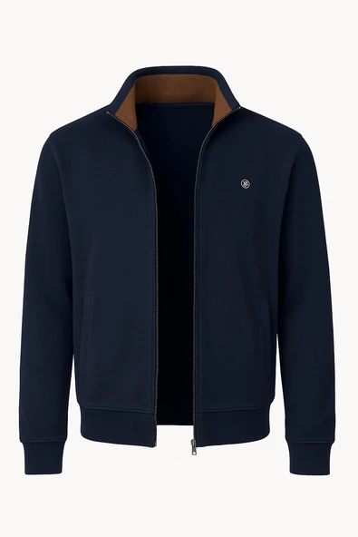 Gewer Slim Fit Erkek Tam Fermuarlı Selanik Ceket - 7475 ürün görseli 1