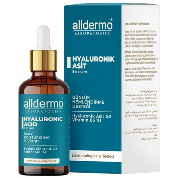 Alldermo Hyaluronık Asit Günlük Nemlendirme Desteği Serum 30 ml