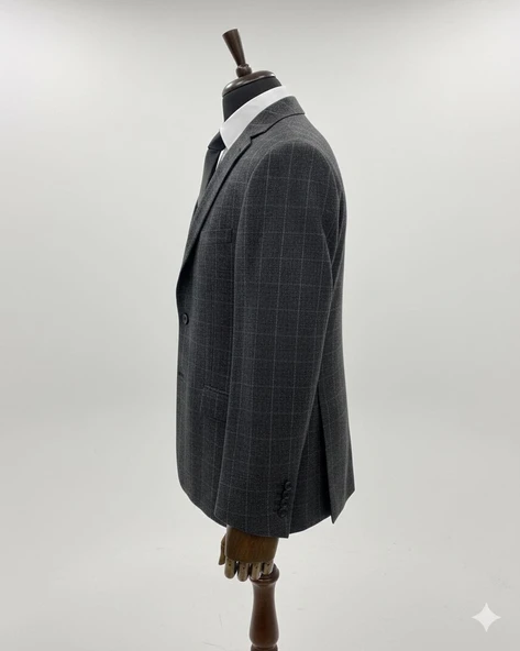 Baba Erkek Geniş Kesim Çift Düğmeli Blazer Ceket Klasik ve Modern Şıklık - Resim 4