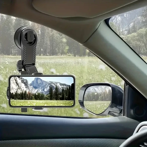360 Derece Dönebilen Vakumlu Araç Telefon Tutucu - Resim 3