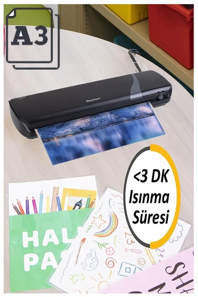 Laminasyon Makinesi 1 Adet Mapilam LM37 A3 Kişisel Ofis Sıcak Laminasyon Makinesi Fotoğraf Şeffaf Kaplama ürün görseli 1