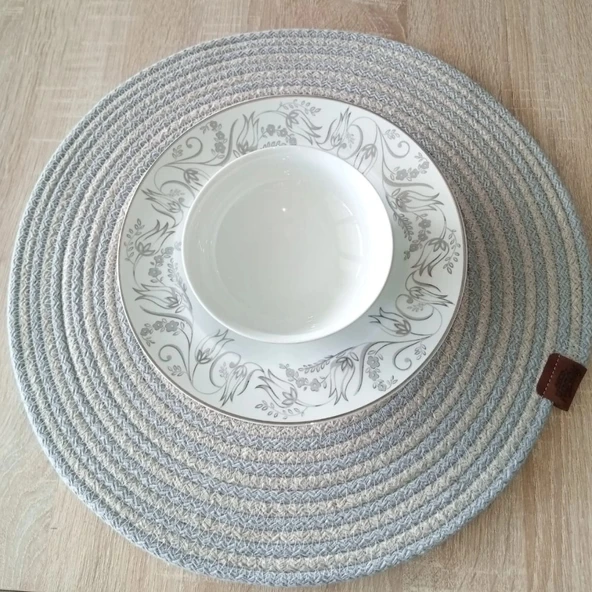 DecoHandy 39cm 2 Renk Jüt Örme Supla Amerikan Servis ürün görseli 1