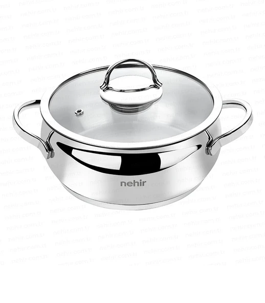 Nehir silver 16 cm derin tencere - paslanmaz çelik tencere ürün görseli 1