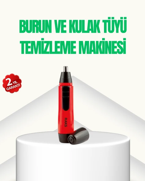 Kulak Burun Tüy Temizleme Makinası Pilli Kırmızı Ergonomik ürün görseli 1