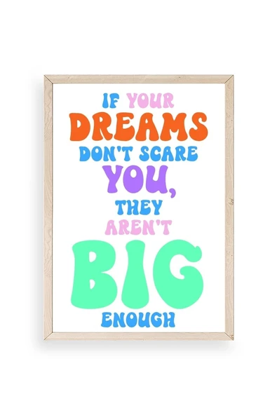 Motto Ahşap Çerçeveli Tablo 23 x 30 ürün görseli 1