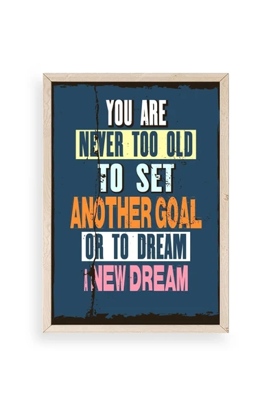 Motto Ahşap Çerçeveli Tablo 30 x 42 ürün görseli 1