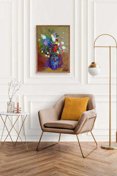 Çiçekler Ahşap Çerçeveli Tablo 17 x 23 - Resim 2