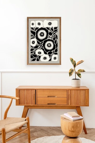 Çiçek Ahşap Çerçeveli Tablo 50 x 70 - Resim 3