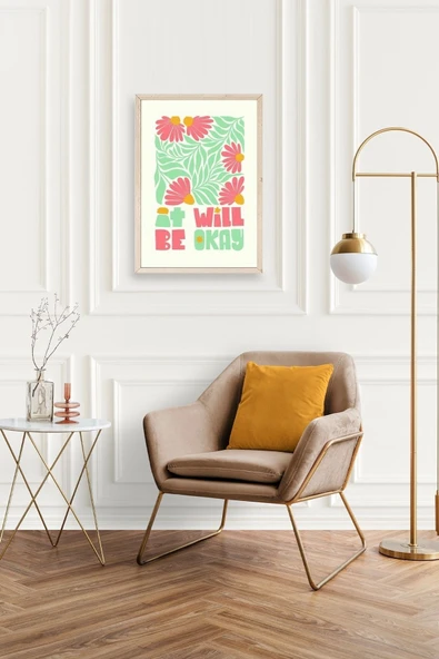 Motto Ahşap Çerçeveli Tablo 17 x 23 - Resim 3