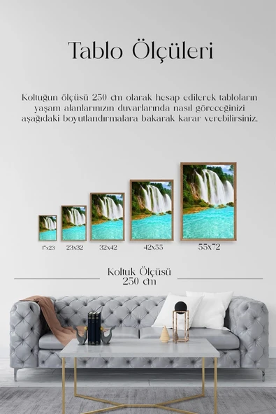 Manzara Doğa Ahşap Çerçeveli Tablo 17 x 23 - Resim 5