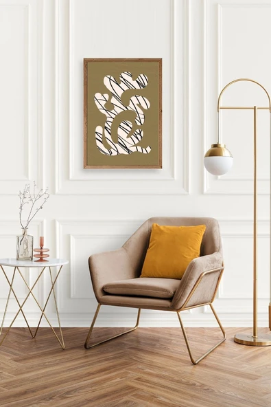 Soyut Ahşap Çerçeveli Tablo 23 x 30 - Resim 2