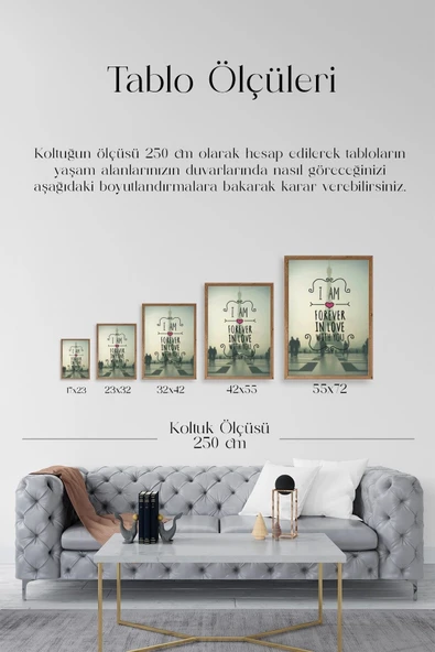 Motto Ahşap Çerçeveli Tablo 30 x 42 - Resim 5