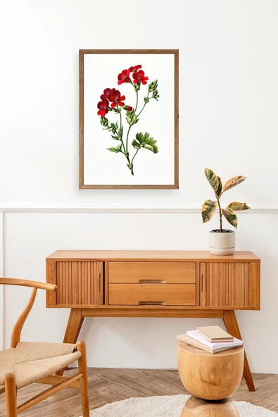 Çiçekler Ahşap Çerçeveli Tablo 50 x 70 - Resim 3