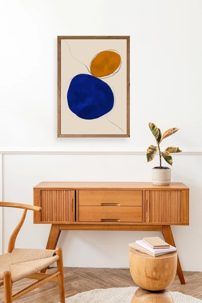 Soyut Ahşap Çerçeveli Tablo 30 x 42 - Resim 3