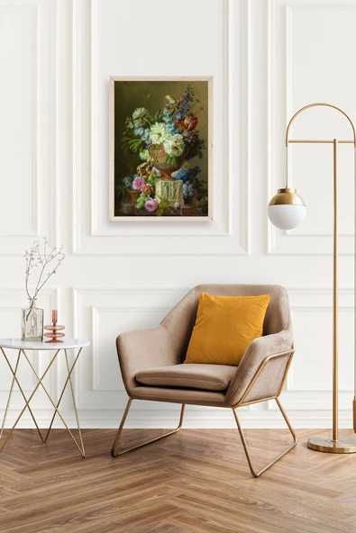 Çiçekler Ahşap Çerçeveli Tablo 50 x 70 - Resim 2