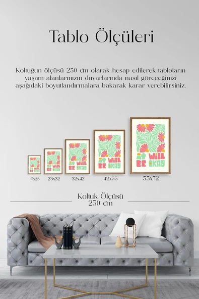 Motto Ahşap Çerçeveli Tablo 17 x 23 - Resim 4