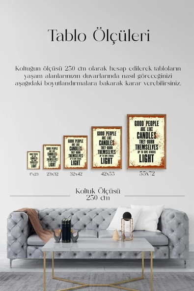Motto Ahşap Çerçeveli Tablo 17 x 23 - Resim 5