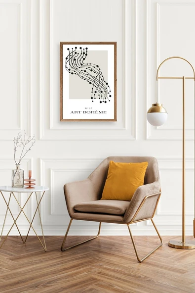 Soyut Ahşap Çerçeveli Tablo 50 x 70 - Resim 2