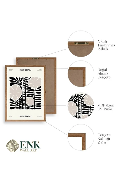 Çiçek Ahşap Çerçeveli Tablo 17 x 23 - Resim 4