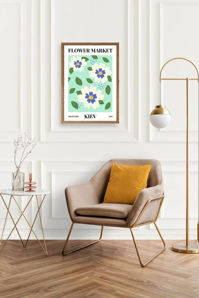 Çiçek Ahşap Çerçeveli Tablo 30 x 42 - Resim 2